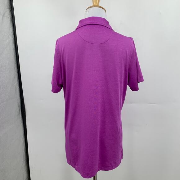 Peter Millar Shirt Womens L Large Berry 5 Button Placket Performance *Logo - Picture 5 of 10